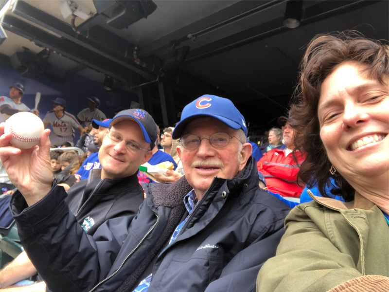 Stan and friends at a Cubs game
