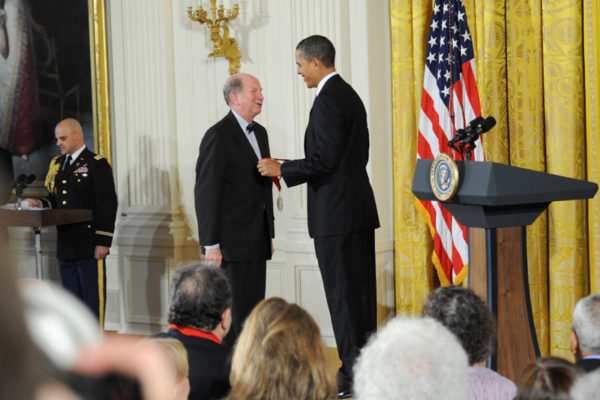 Stan Katz receiving National Humanities Medal from President Obama