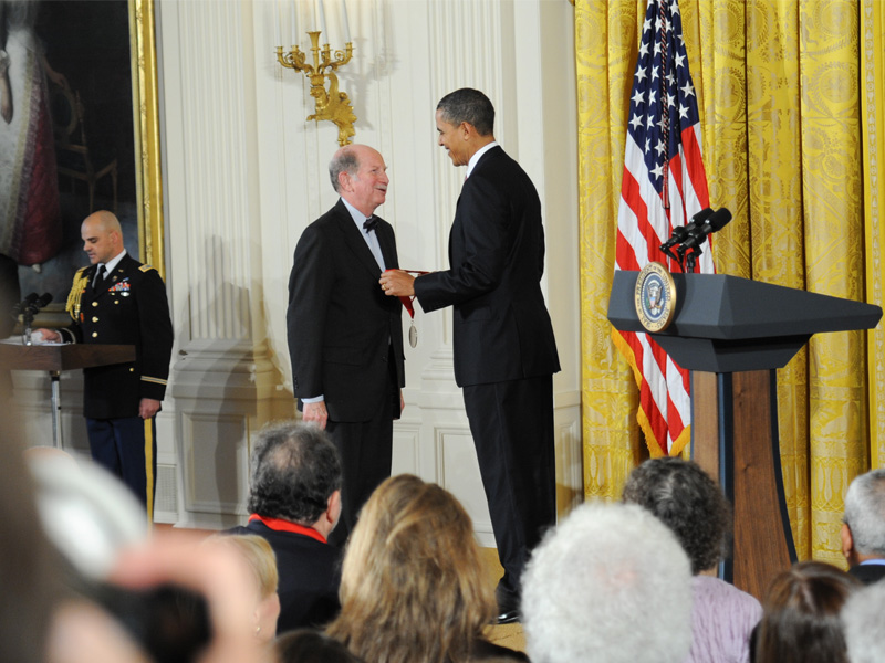 Stan Katz receiving National Humanities Medal from President Obama