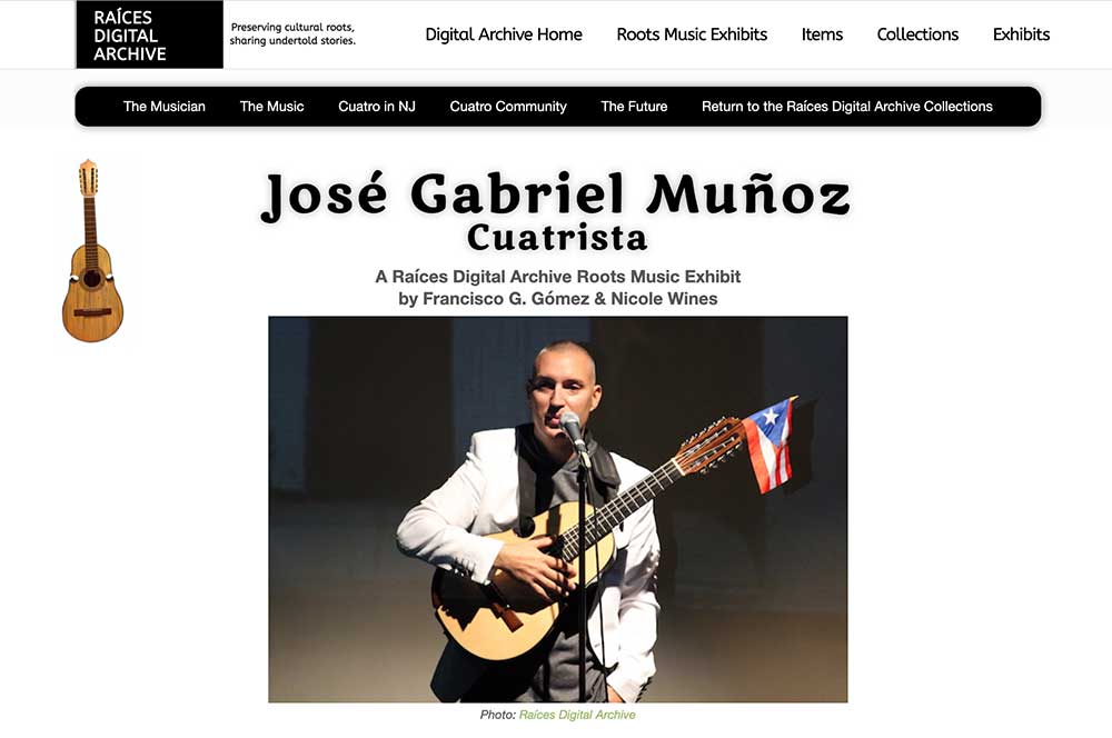 Screenshot of Jose Gabriel Munoz site