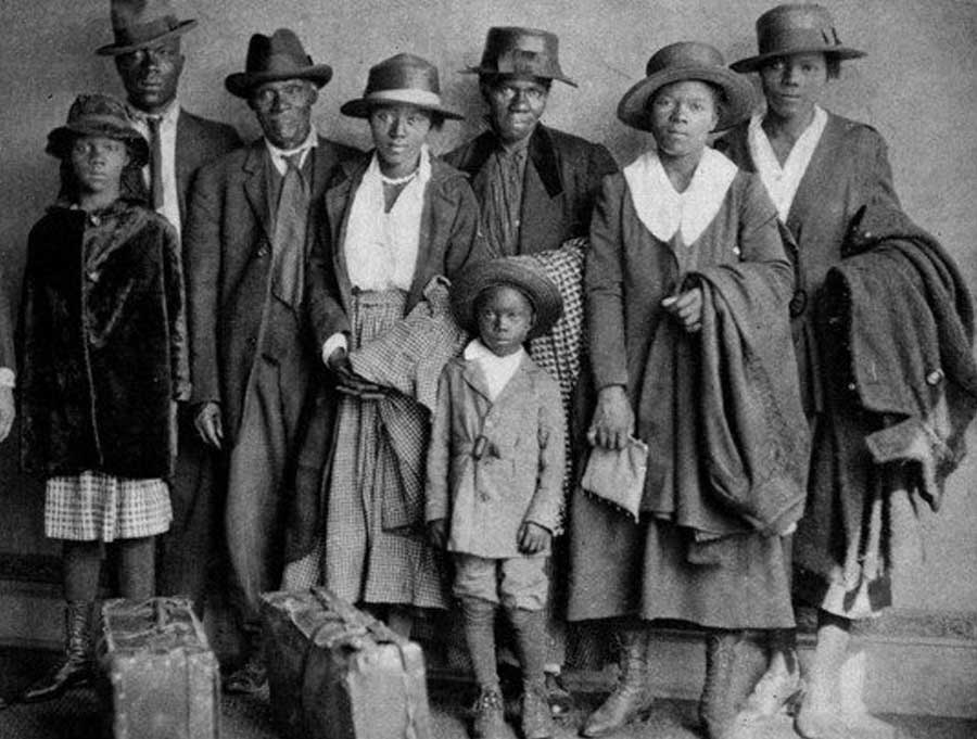 Public domain photo of family who participated in the Great Migration, part of Trent House Community History project
