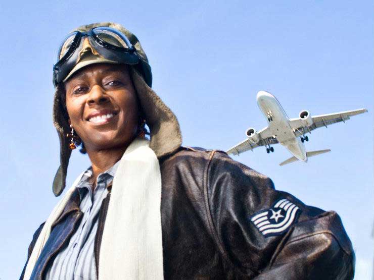 Bessie Coleman, as portrayed by Daisy Century