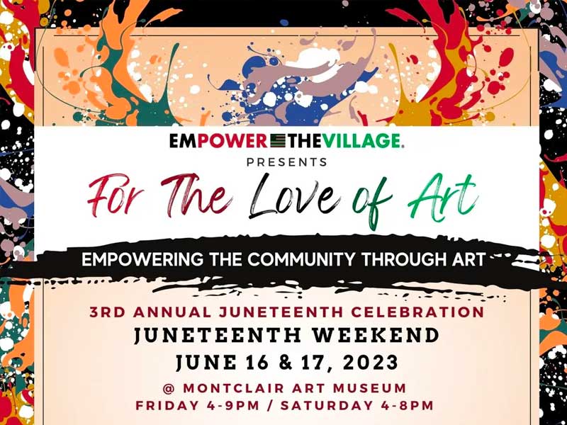 Graphic with event details for ETV's Juneteenth event