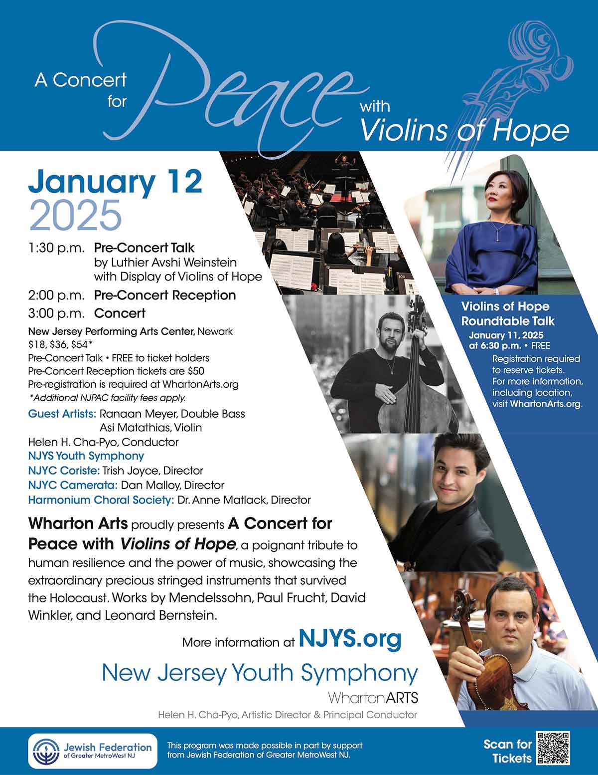 Flyer for A Concert for Peace event