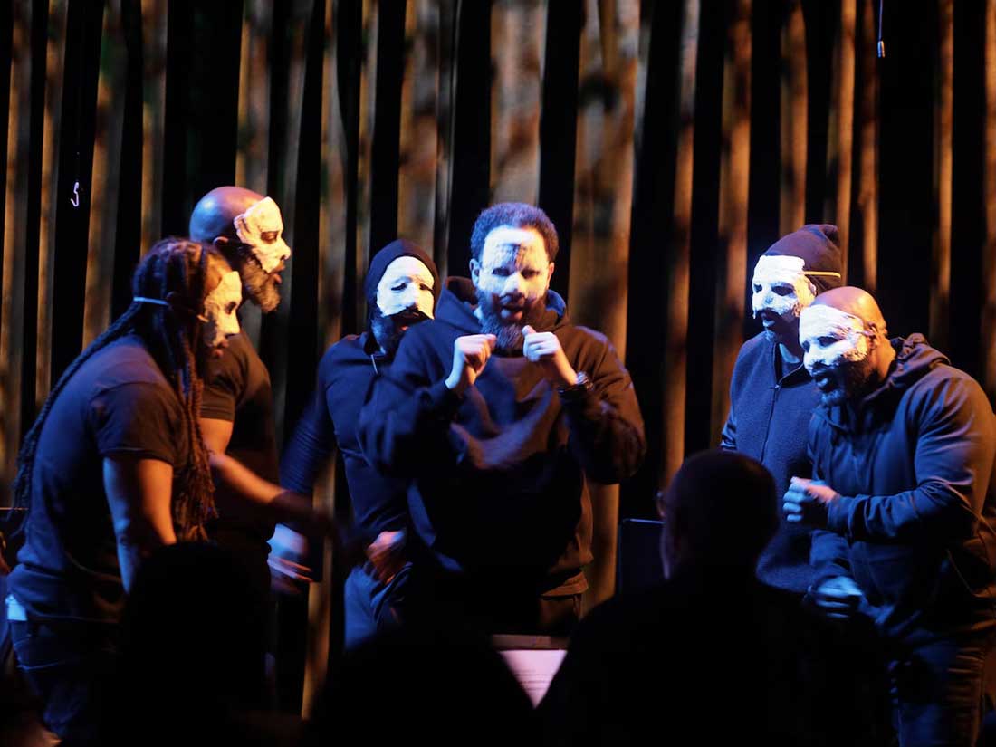 3rd cohort of the Ritual4Return Newark performs at Black Box Theater / Photo Credit: Dante Corbett / NJ Advance Media