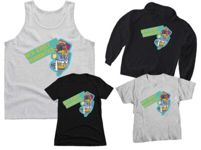 Four styles of NJCH-themed shirts, for sale through Bonfire