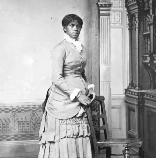 princetons-early-black-history-morven An unidentified woman standing by a chair, 1883
