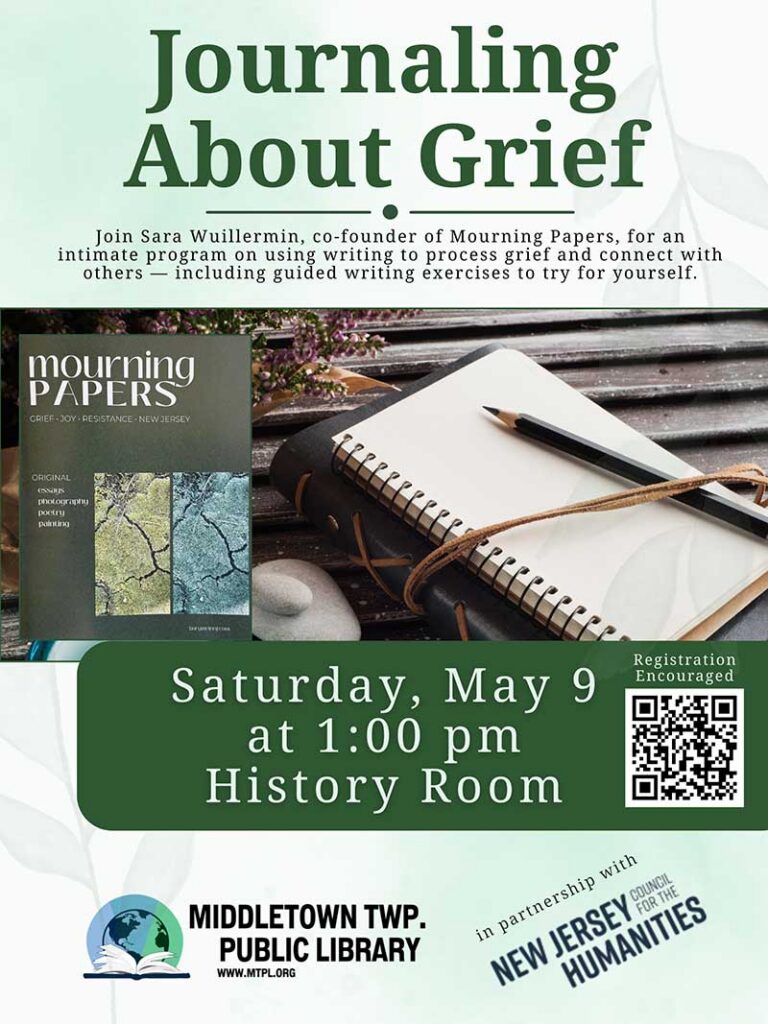 Journaling About Grief event flyer