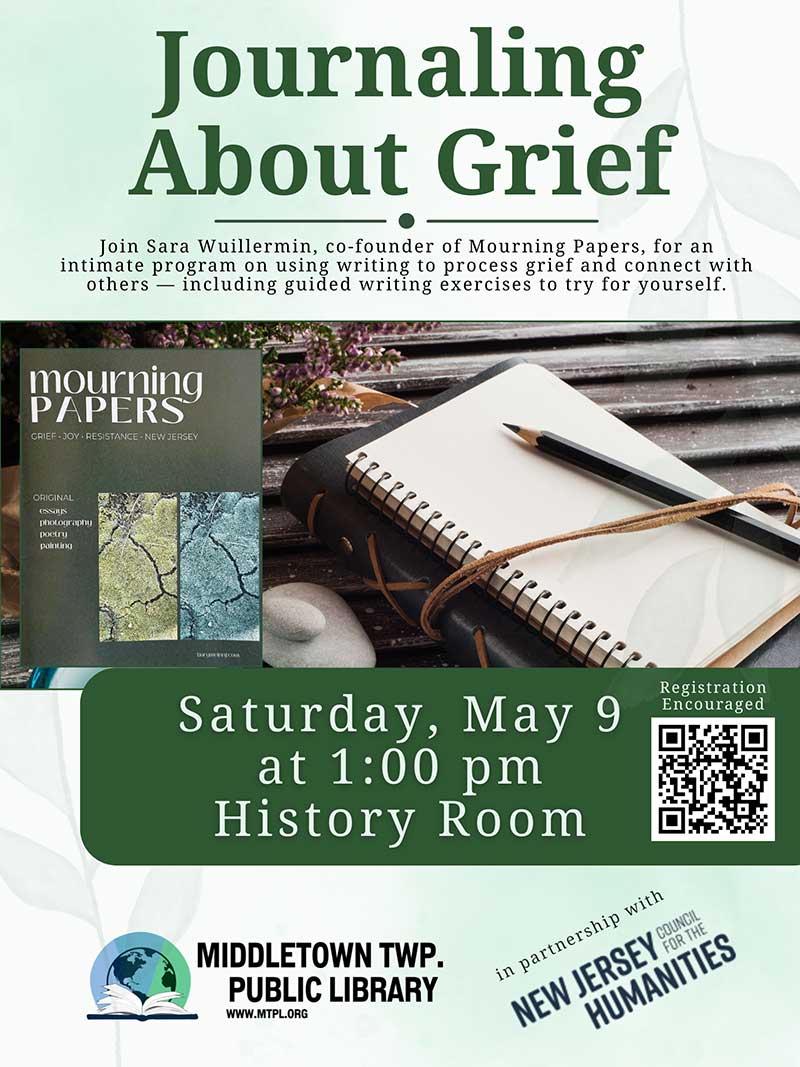 Journaling About Grief event flyer