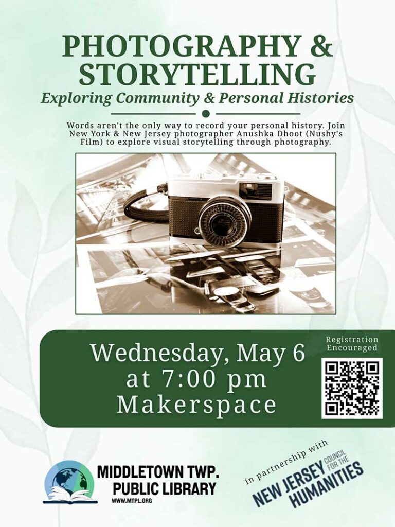 Photography & Storytelling event flyer