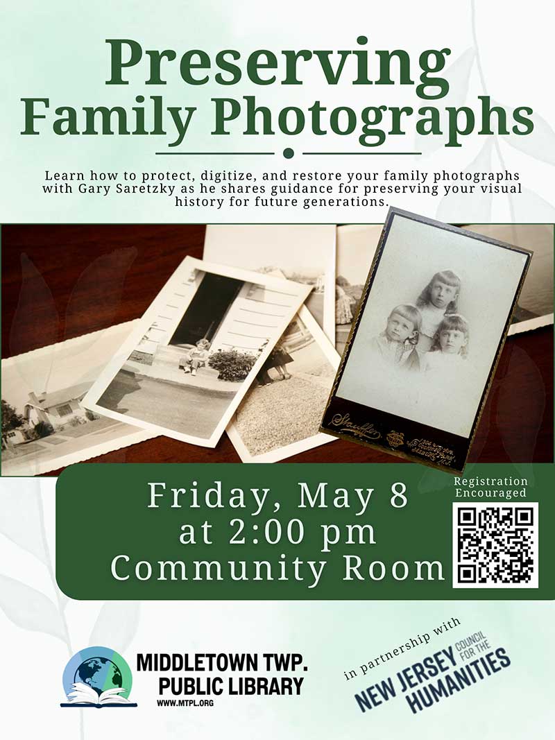 Preserving Family Photos event flyer