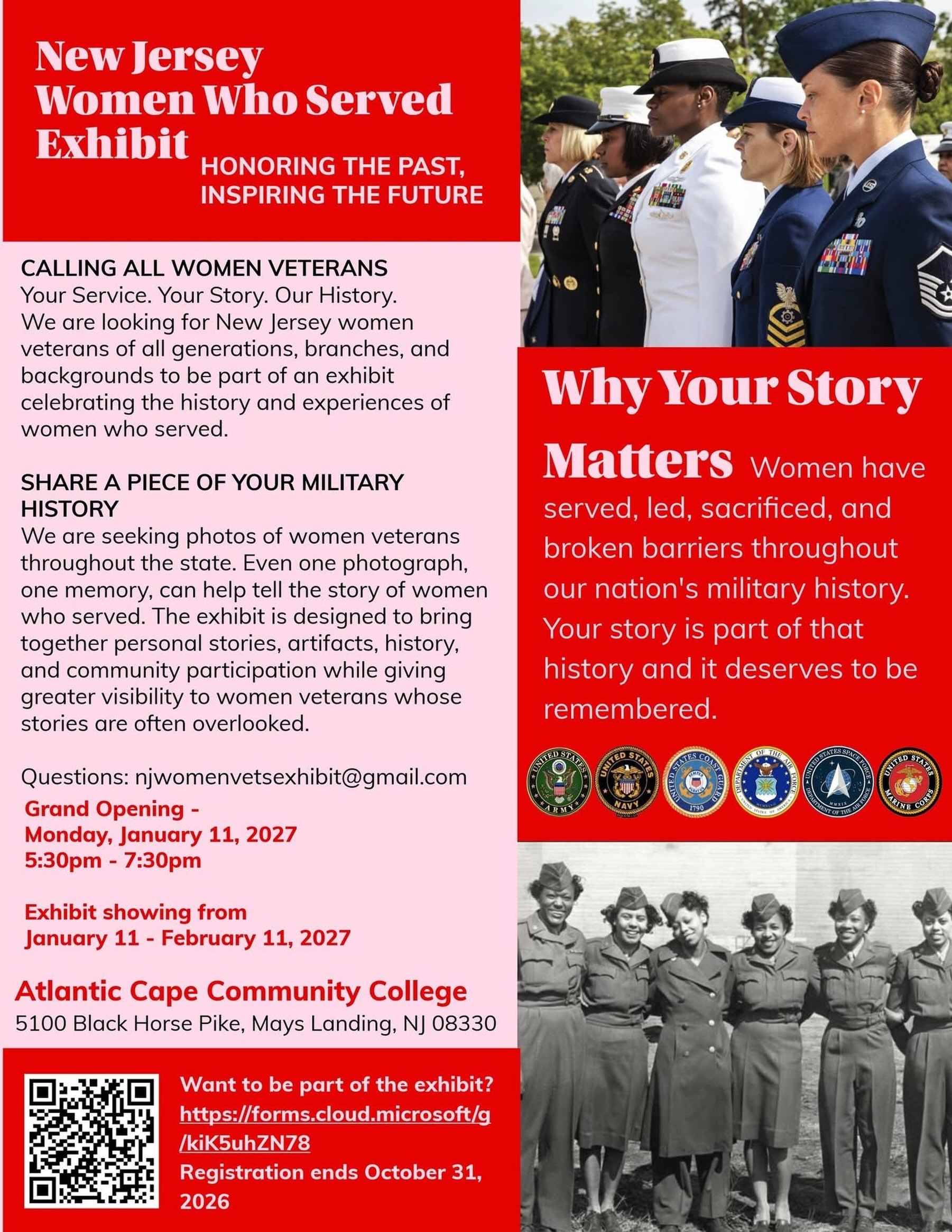 New Jersey Women Who Served Exhibition Flyer